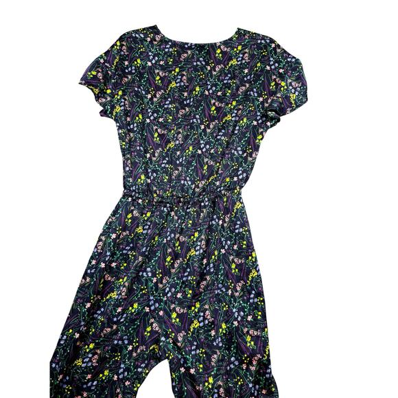 Victoria’s Secret Black Floral Wide-Leg Jumpsuit Size Small - Picture 4 of 6